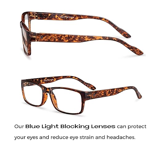 Readerest Blue Light Blocking Glasses – Computer Eyewear, UV Protection, Eye Strain & Glare Reduction, Lightweight Frame