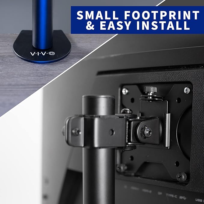 VIVO Single 13 to 38 inch LCD Monitor Heavy Duty Desk Mount Stand, Holds 1 Standard to Ultrawide Screen up to 38 inches, STAND-V001C