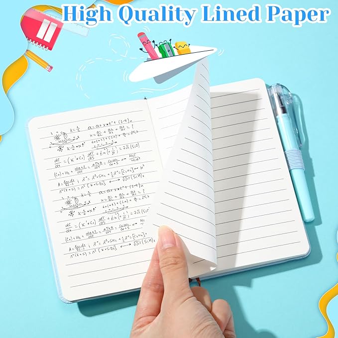 Sayglossy 25 Pack Pocket Small Notebook Journals with Pen 5.6'' x 3.7'' Mini Journaling Notepads A6 Ruled Journals Hardcover Lined Notebook Bulk with Pen Holder for Office School Memo(Macaron Colors)