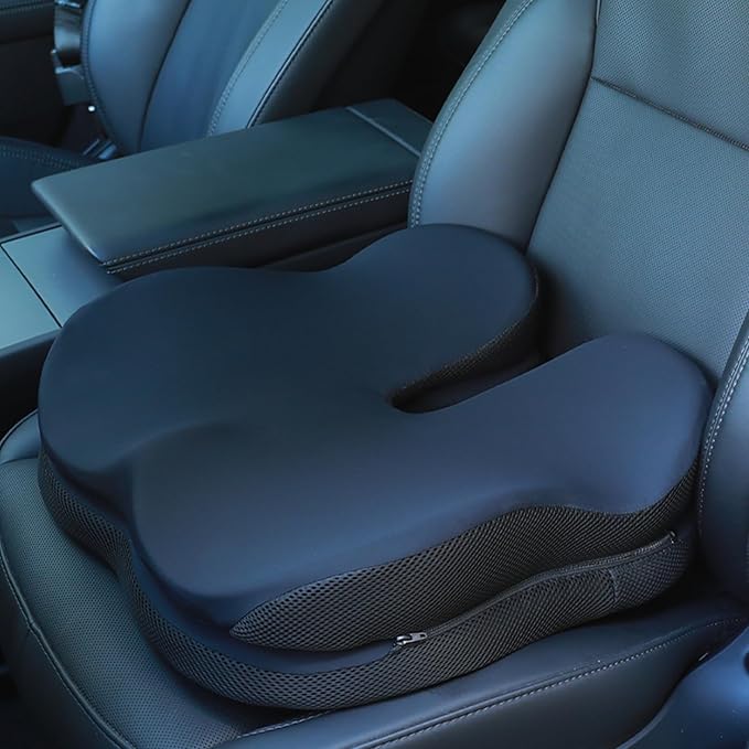 Seat Cushion Office Chair Cushions Car Seat Cushion for Driving Ergonomic Dual-Layer Seat Cushion Height Adjustable Ensures Optimal Comfort and Support, Soft and Firm