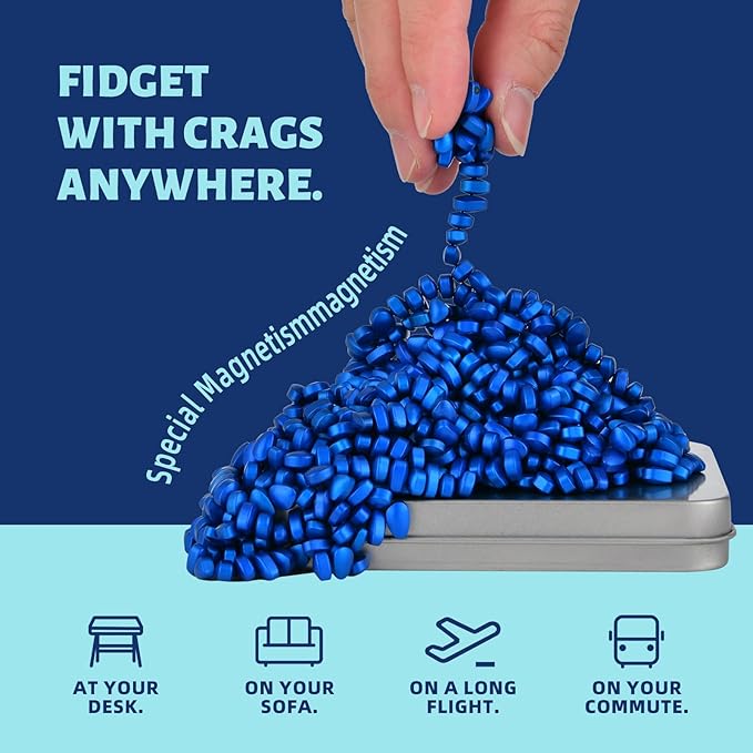 Magnetic Putty Rocks, Blue More Than 600 Weak Magnetic Smooth Ferrite Pebbles, Desk Toys and Time-Killer for Adults