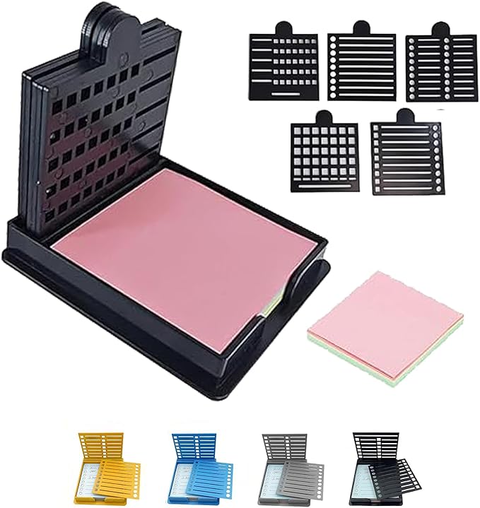 Smarter Sticky Note Kit, Ultimate Sticky Note Holder with Stencil, 5 Versatile Templates Organize Notes, Boost Productivity & Master Daily Planning, Perfect for to-Do Lists, Home, Office (Black)