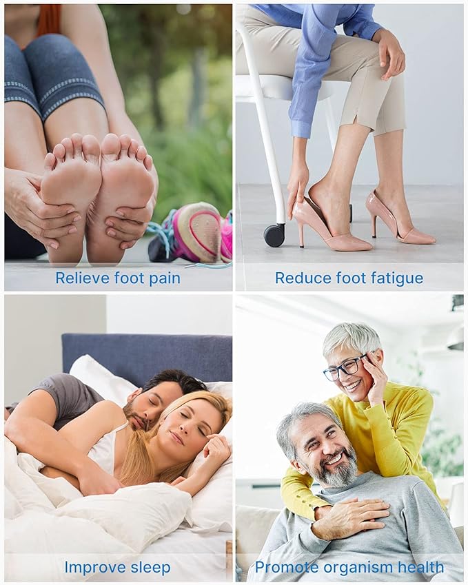 RENPHO Foot Massager Machine with Heat [2025 Upgraded], Shiatsu Foot Massager for Plantar Fasciitis, Birthday Gifts for Women, Wireless Control, FM069R-WH