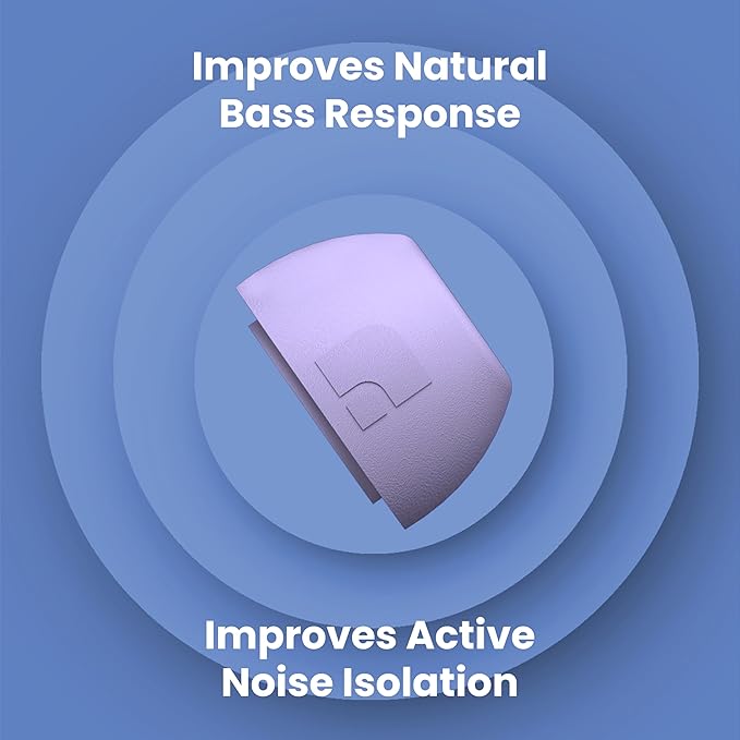 Foam Masters Ultra-Premium Memory Foam Ear Tips for AirPods Pro 1st & 2nd Gen | 3 Pairs | New Ver. | Secure Fit | Super Comfort | Better Noise Cancel | Replacement Buds (Large, Lilac Purple)