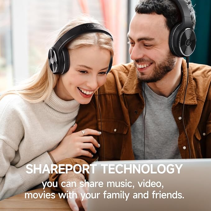 OneOdio Wired Headphones - Over Ear Headphones with Noise Isolation Dual Jack Professional Studio Monitor & Mixing Recording Headsets for Guitar Amp Drum Podcast Keyboard PC Computer