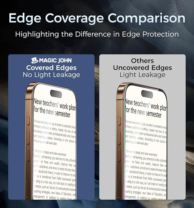 MAGIC JOHN 3rd Gen Upgraded for iPhone 16 Pro Max Screen Protector 6.9 Inch,HD Clear,Shatterproof Tempered Film,Auto Dust-Elimination,Bubble Free,Easy Installation,2 Pack