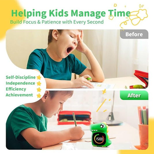 Visual Timer for Kids Silent Visual Timer for Toddlers Time Out and LED Digital Toddler Timer for Classroom Home School