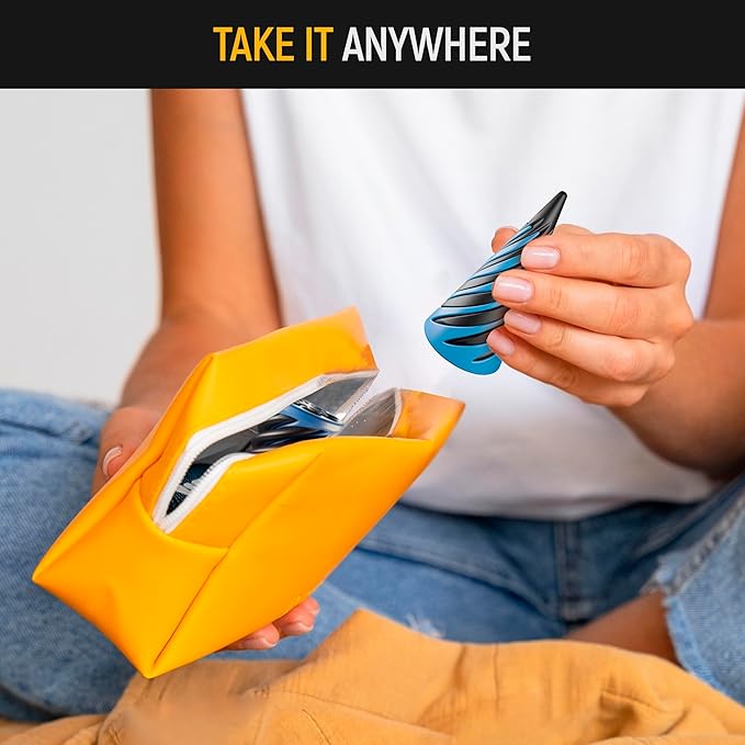 Sensory Fidget Toys Adults and Kids – Set of Spiral Cone, Impossible Cone, and Pyramid Passthrough Sculpture – 3D Printed Fidget Toys, Stress Relief, Relaxing Tactile Desk Set, Pack of 3