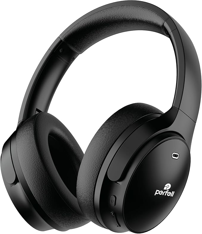 M3 Hybrid Active Noise Cancelling Headphones, Wireless Over Ear Bluetooth Headset, 30H Playback Time, High-Resolution Audio, Bass, Memory Foam Earplug, Suitable for Home Office Travel