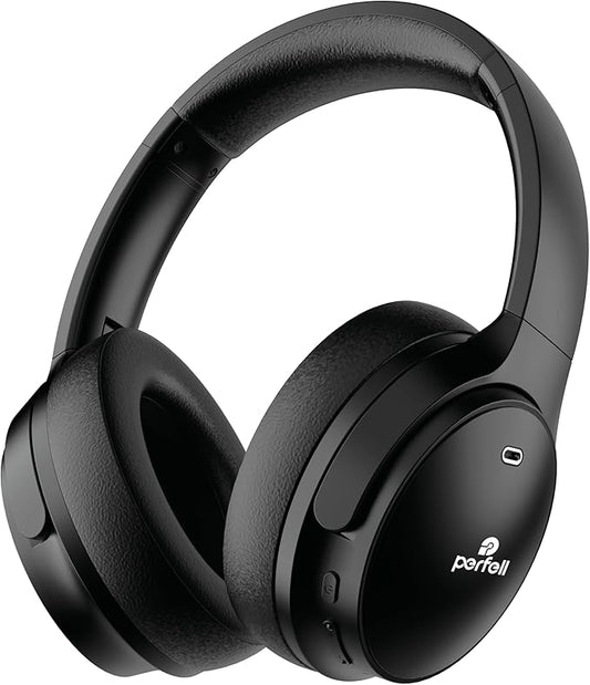 M3 Hybrid Active Noise Cancelling Headphones, Wireless Over Ear Bluetooth Headset, 30H Playback Time, High-Resolution Audio, Bass, Memory Foam Earplug, Suitable for Home Office Travel