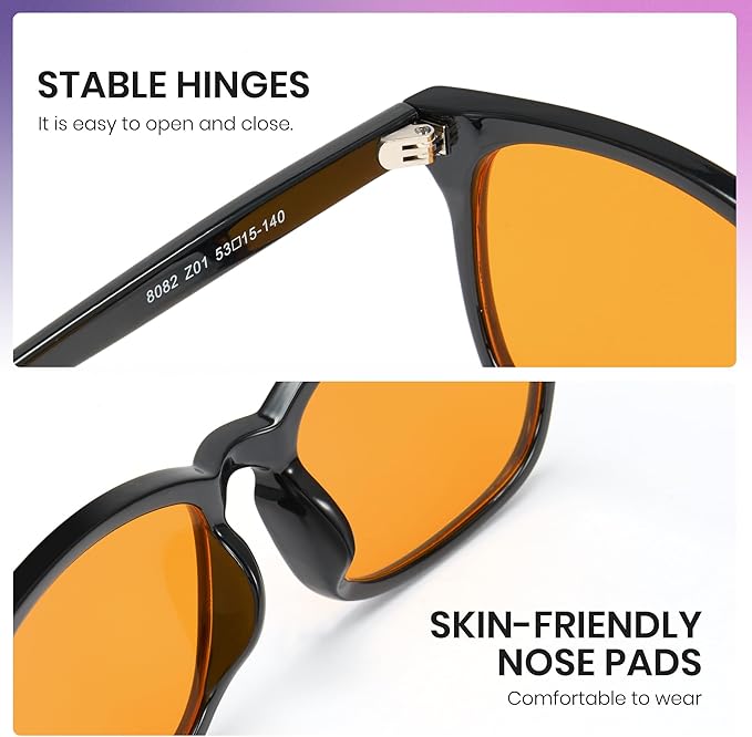 Cyxus Blue Light Glasses for Men Women Reduce Eye Strain UV Blocking for Computer Screen 8082