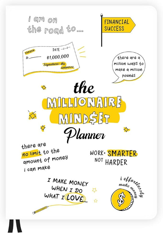 Momentum - Daily, Weekly, Monthly Productivity Planner Kit | Doodle Cover Undated A5 Size | 192 Pages Journal + Motivational Stickers & Post Card | 4 Months | Planner For Office