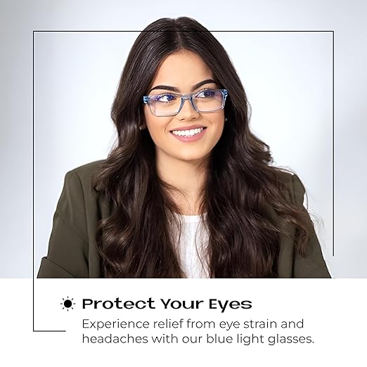 Readerest Blue Light Blocking Glasses – Computer Eyewear, UV Protection, Eye Strain & Glare Reduction, Lightweight Frame