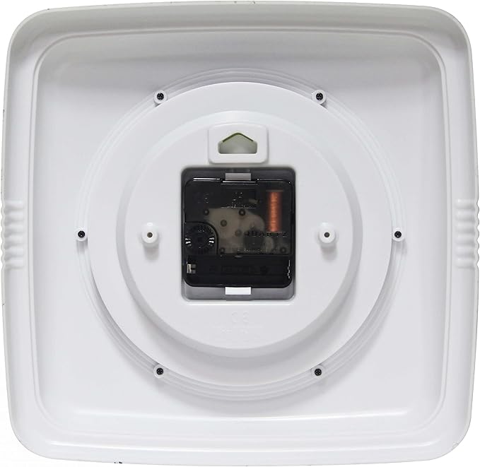 Infinity Instruments Retro Wall Clock – 9-Inch Square Silent Non-Ticking Mid-Century Modern Clock – Vintage Decorative Wall Clock for Kitchen, Office, or Diner – Meadow Mist