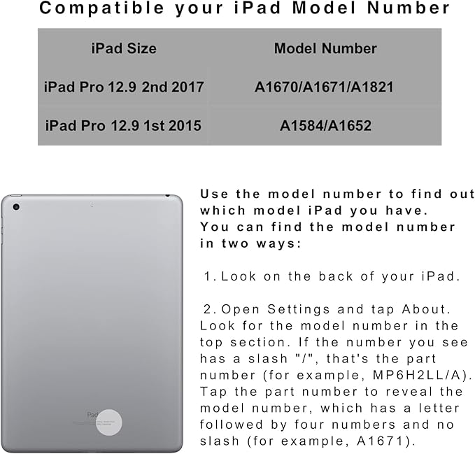 iPad pro 12.9 case with Keyboard 2017 2nd 2015 1st Generation, 360 Rotatable Wireless Folio 180 Swivel Stand Hard Cover Auto Sleep Wake up