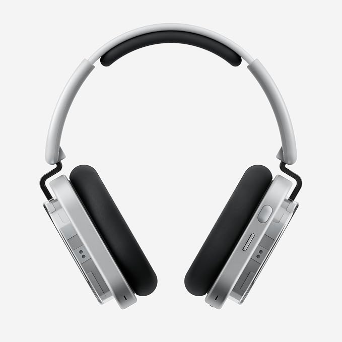 Nothing Headphone (1) Hybrid Active Noise Cancelling Headphones, Wireless Over Ear Headphones with 6 MICS, Personalized Spatial Audio, Tuning by KEF, Up to 80 Hours Playtime, Bluetooth Headset White