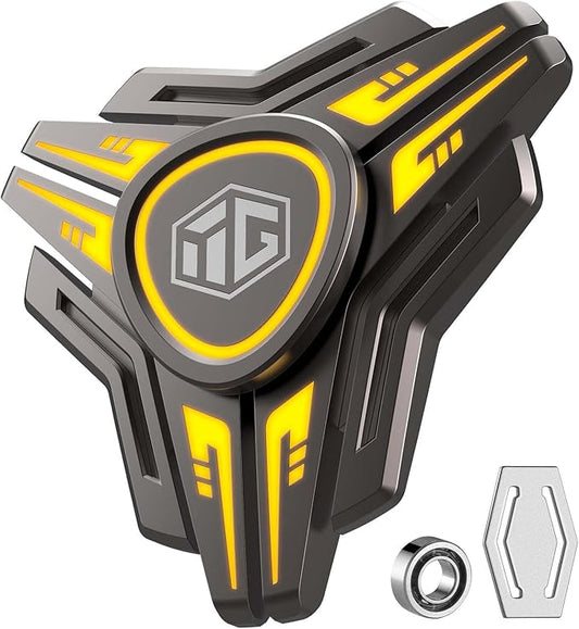 INNÔPLUS Fidget Spinner, Fidget Spinners for Adult, Fidget Spinners Cool, Fidget Light Up Spinner for Teens, Stress Anxiety ADHD Relief Figets Toy, Metal Finger Hand Spinner Toy with Luminous Light