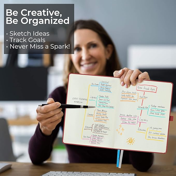 Weekly Monthly 2026 Planner (Jan.26-Dec.26),11.5"x8.5",12 Months Agenda Plan with Month Tabs & Pocket,Expenses/Note Pages, Appointment Book Calendar with Hardcover Vegan Leather Cover,Red