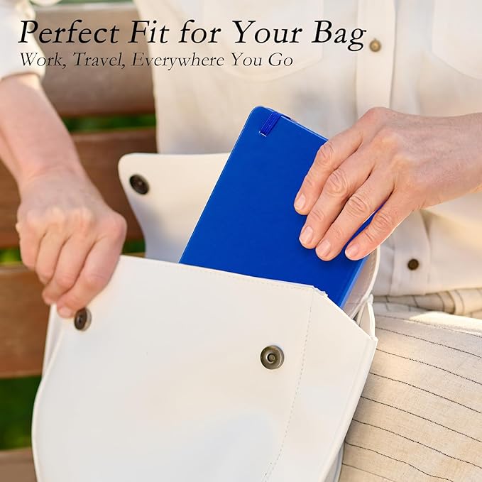 deli A5 Lined Journal Notebook, 160 Pages Hardcover Writing Notebook, 5.5"x8.2" College Ruled Notebook for Office, School, Work Notes (Blue)