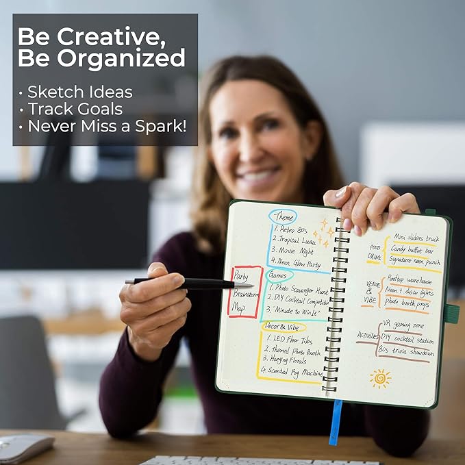 Planner 2025-2026 Daily Weekly and Monthly,6.5"x3.75",18 Months Spiral Bound Calendar Agenda with Self-adhesive Pen Holder,2026 Academic Plan with Vegan Leather Soft Cover,Green