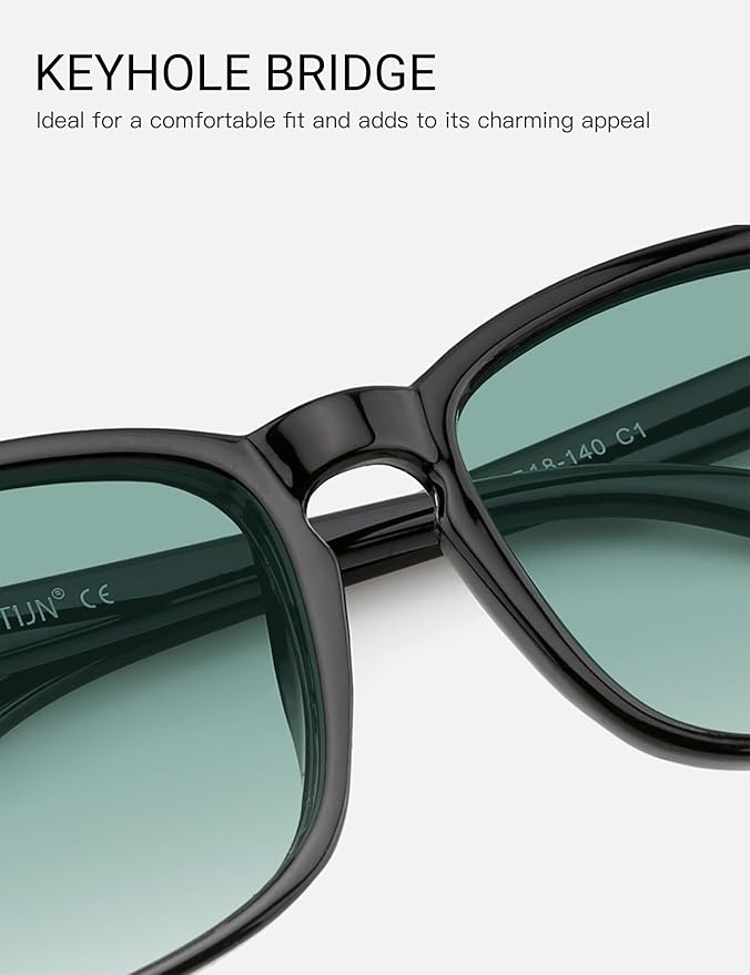 TIJN Blue Light Blocking Glasses for Women Men Clear Frame Square Nerd Eyeglasses Anti Blue Ray Computer Screen Glasses