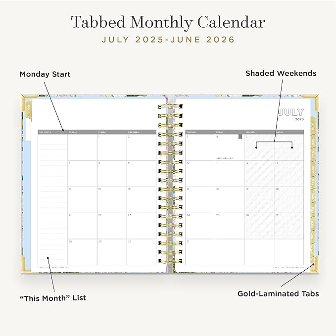 Day Designer 2025-2026 Daily Planner – Premium Planner for Stylish Organization. Combines Monthly Calendar, Hourly Schedule, To-Do List, Gratitude, Goal Setting, Inspirational Quotes, Stickers & More. Elegant laminated Cover with Gold Accents (Palmetto)