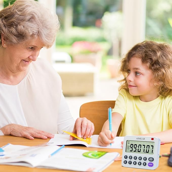 Digital Countdown Kitchen Timer - AIMILAR Magnetic Count Up Down Cooking Timer with Magnet Back Loud Alarm Directly Input Hours Minutes and Seconds