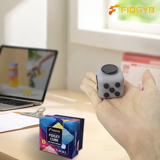 Cube Fidget Stress Relief Toy for Adults & Kids, Smooth, Quiet Sensory Toy for Anxiety, Focus & ADHD Idea[LGB]