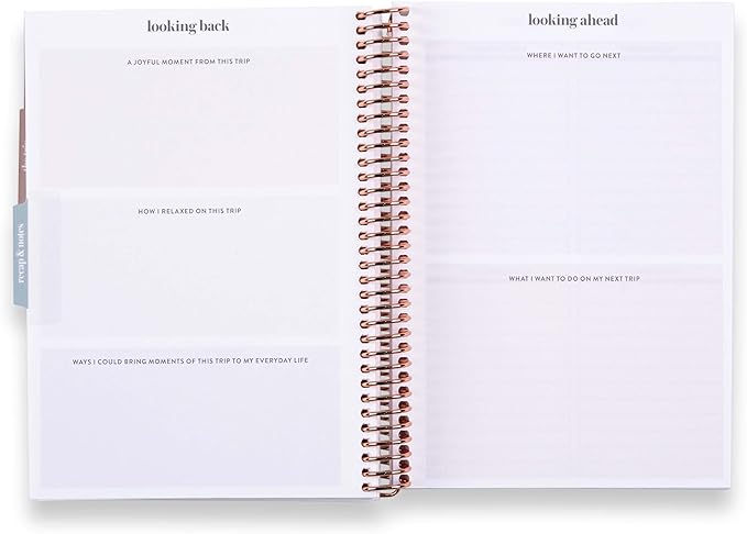 Erin Condren A5 Travel Journal Vacation Planner, For Planning Your Next Trip and Journaling Your Adventures, Traveler's Collage Cover, Tabbed Sections for Added Organization, Stickers Included