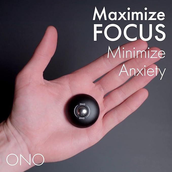 ONO Scroller- Handheld Fidget Toy for Adults | Help Relieve Stress, Anxiety, Tension | Promotes Focus, Clarity | Compact, Portable Design (Black - Aluminum)