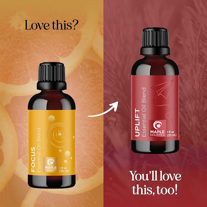 Focus Essential Oil Blend for Diffusers - Aromatherapy Essential Oils Blend for Home and Travel Energy Focus and Attention Support with Grapefruit Bergamot Peppermint and Eucalyptus (1 Fl Oz)