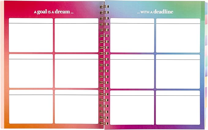 Inspired by Erin Condren Large Undated Planner, 12-Month Customizable Weekly and Monthly Layout, 9" x 11" Size, Premium 100gsm Paper, Includes Stickers and Pocket Folder