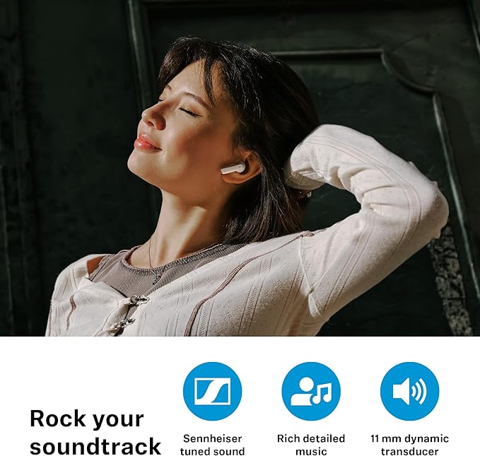 Sennheiser Sennheiser ACCENTUM Open Wireless Earbuds - Ear Buds with Open Design, Dynamic Sound and Bluetooth 5.3 for Premium Everyday, Cream