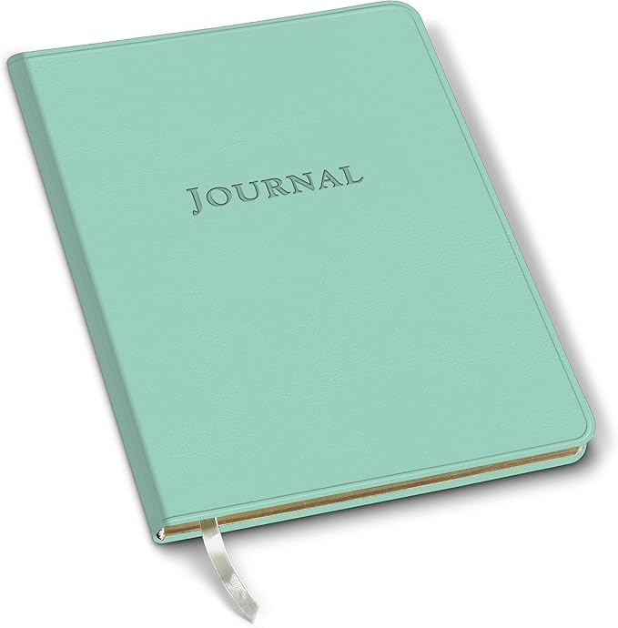 Gallery Leather Journal Notebook - 192 Pages, Softcover, For Men and Women, For Writing, Work & Travel, Handcrafted - Caribbean Sea Glass - 9.75 x 7.5, Large Lined