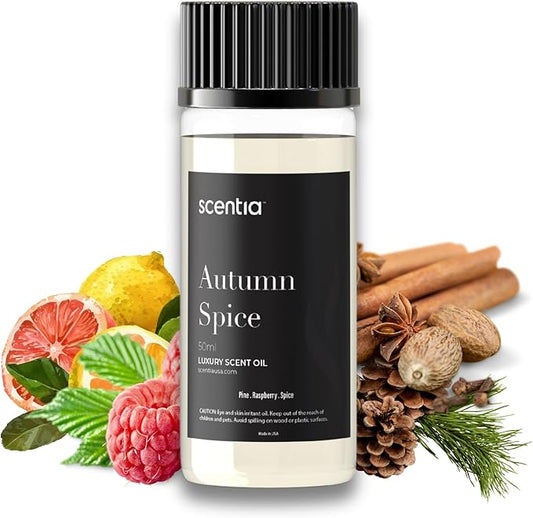Autumn Spice Essential Oil – 50ml Fall Blend with Pumpkin Spice Notes | Diffuser Oil for Home, Halloween & Thanksgiving Décor | Aromatherapy, Candle & Soap Making