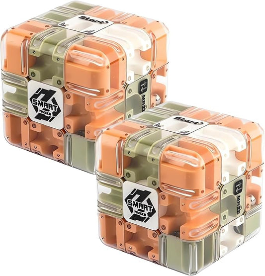Large 3D Puzzle Maze Cube - Engaging Brain Teaser Toy, High Difficulty 3D Maze Cube & Ball, Stress Relief & Logic Development Puzzle, Spatial Awareness Brain Training Toy Educational Gift (2 PCS)