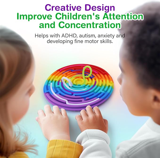 RadBizz Sensory Board for Kids and Adults, Engaging Sensory Activity, Durable Fidget Toys for Stress Relief, Educational Tool for Enhanced Focus and Calm, Travel-Friendly Design