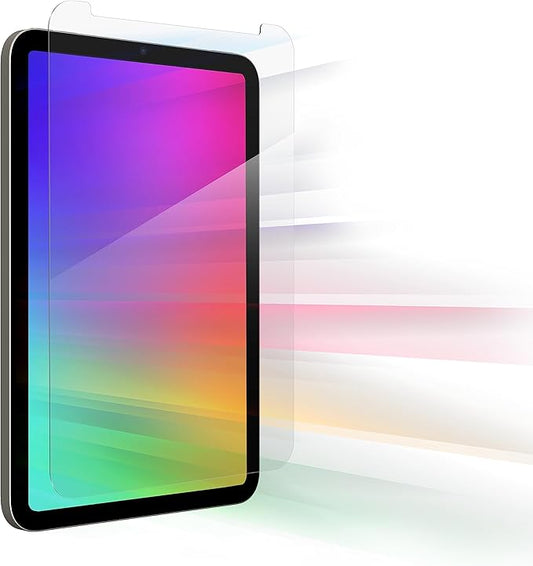 ZAGG Glass Elite VisionGuard+ for iPad Mini 6th Gen - Ultra-Strong Screen Protector with Eyesafe® Layer and Superior Color Preservation