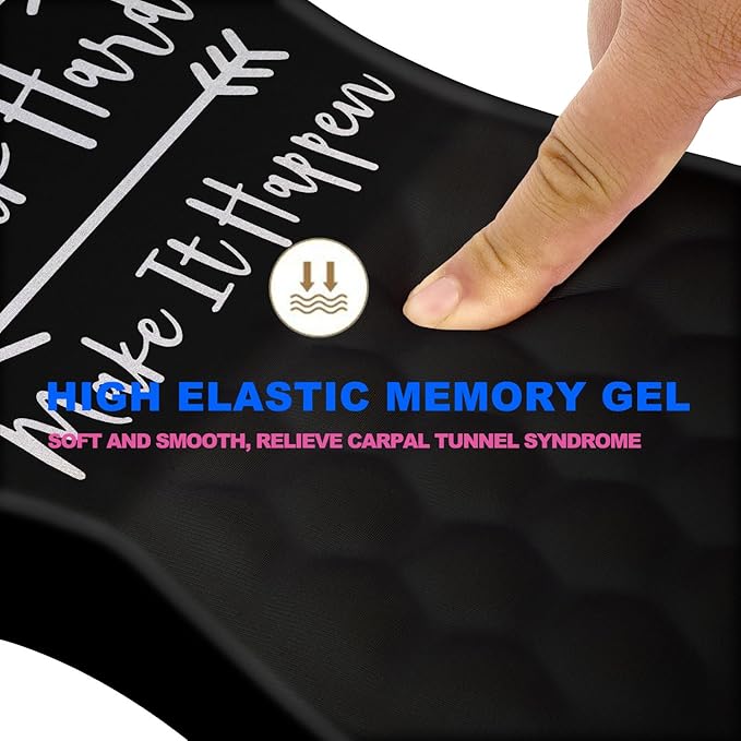 Mouse Pad Wrist Support, Ergonomic Mouse Pad with Massage Dot, Comfortable Computer Mouse Pad for Laptop, Wrist Rest Pain Relief Mousepad with Non-Slip PU Base for Office & Home, 12 x 8 in