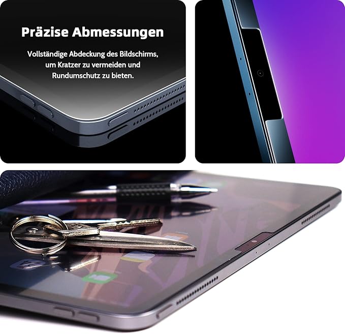 Pack of 3 Paper Film for iPad Pro 12.9 Inch (2022 M2/2021/2020/2018), Matte Paper Film Screen Protector for Writing Drawing Sketching