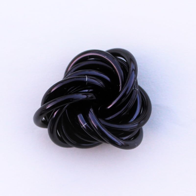 Möbii Fidget Ball (Solid Color): Quiet Mobius ADHD Anxiety Stim Stress Relief Toy Tool for Home Travel Office or Desk (Small, Full, Onyx)