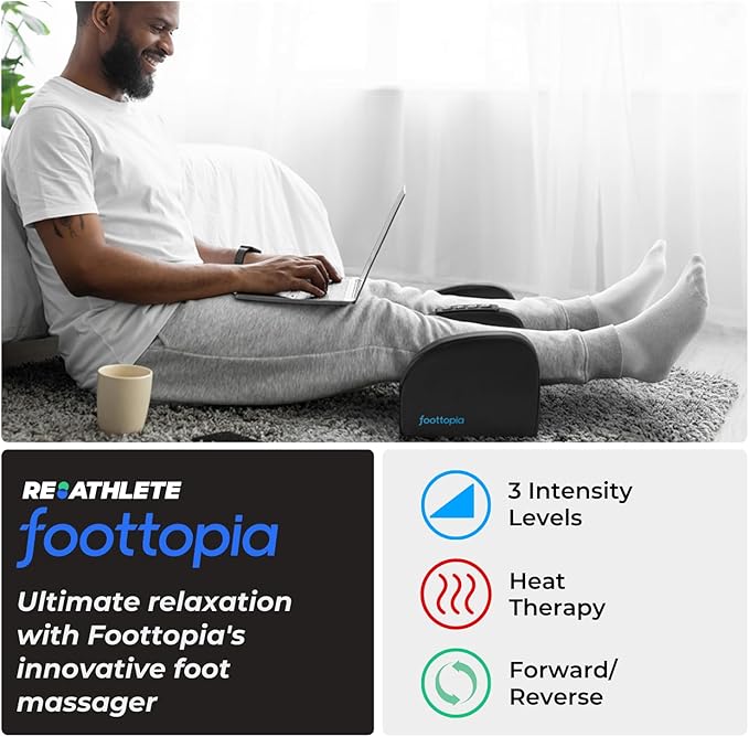 REATHLETE FOOTTOPIA Foot Massager Machine with Heat | Foot and Calf Massager | Ultimate Feet Massager for Pain Relief and Circulation Boost | Deep Tissue Massager