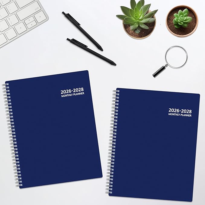 Monthly Planner 2026-2028, 36 Months Calendar Planner 2026-2028 from Jan 2026 – Dec 2028, 8.5'' x 11'' with Ruled Spread, Flexible Cover, Spiral Wirebound, Pocket, Coated Tabs, Notes ＆ Habit Tracker