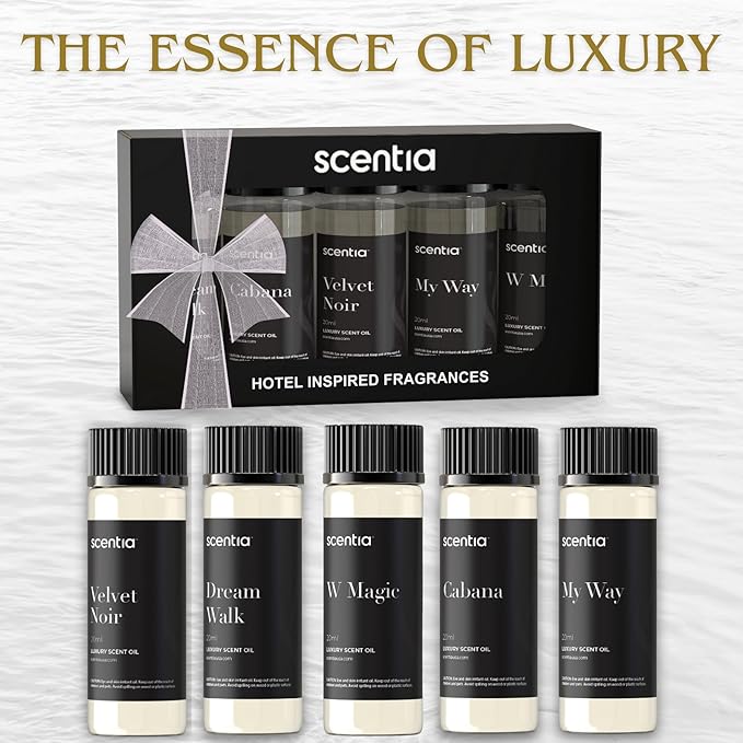 My Way Hotel Diffuser Oil | Aromatherapy Fragrances Inspired by 5-Star Hotels | Luxurious Scents Gift Set-5x20ml Bottles Set-The 1 Hotel Miami Beach, W Hotel, The Ritz Carlton, The Westin, Edition