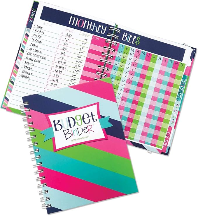 12-Month Budget Planner Bill Tracker Organizer w/Calendar & Pockets for Financial Management 354 Stickers | Budget Binder™