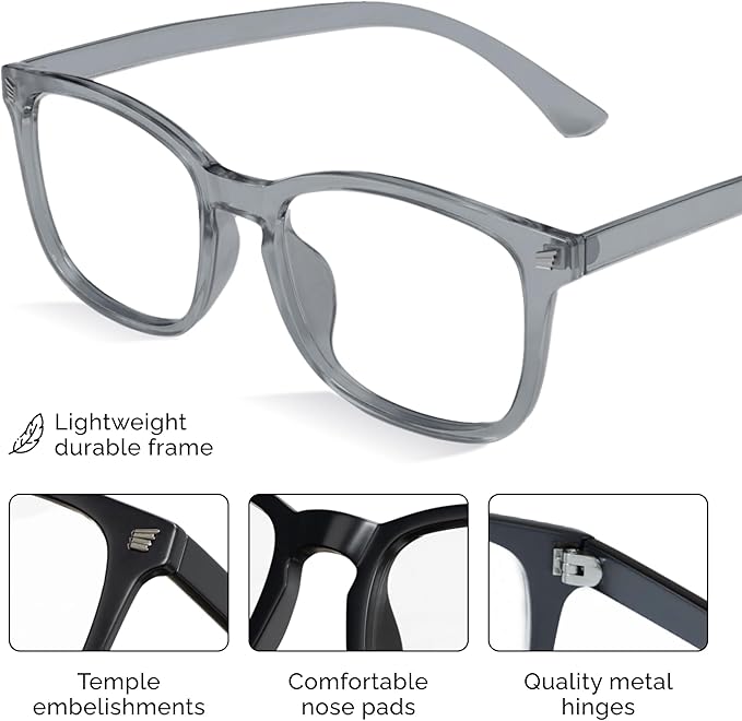 livho High Tech Blue Light Glasses - Advanced up to 99% Blue Light Blocking Computer Glasses - Screen Fatigue & UV Protection