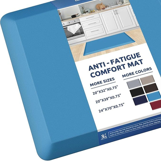 KitchenClouds Kitchen Mat Cushioned Anti Fatigue Rug 20"x32" Waterproof, Non Slip, Standing and Comfort Desk/Floor Mats for House Sink Office (Green)