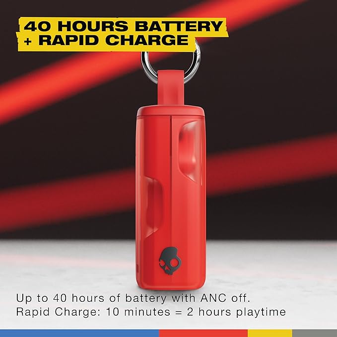 Skullcandy Method 360 ANC Wireless Earbuds, Sound by Bose, Bluetooth Headphones, Premium Noise Cancelling, Up to 40 Hrs Battery, Sweat and Water Resistant, Microphone for iPhone Android - Plasma