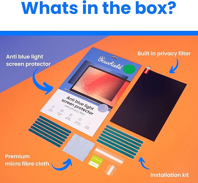 Ocushield for Macbook Pro 15" - Magnetic Anti Blue Light Screen Protector for Apple Macbook Pro 15" (2016-2019) - Anti Glare - Privacy Filter - Designed by Optometrists - 100 Day Easy Returns