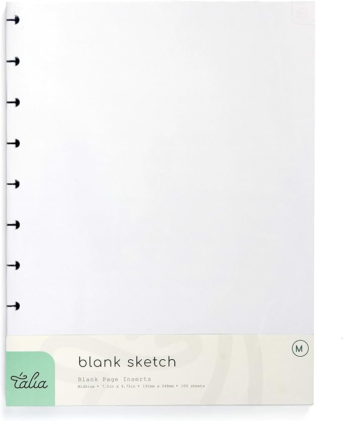 Talia Discbound Notebook Refills (Blank Pages, Midsize (7.5in x 9.75in))